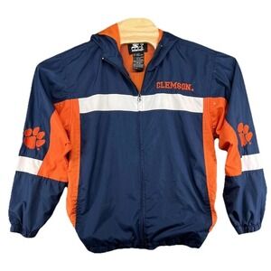 Starter Clemson Tigers Vintage Full Zip Windbreaker Jacket Youth XL (18-20) READ